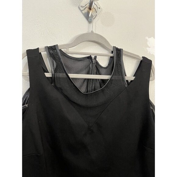 REBEL Wilson X Angels Blouse Sheer Cold Shoulder Black Women 2X - Picture 2 of 12